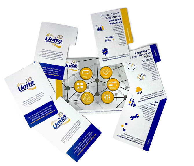 multiple diecut print media for UPN marketing campaignn