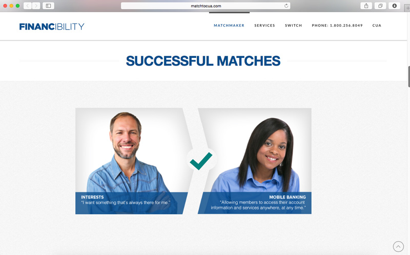 Credit union website for campaign