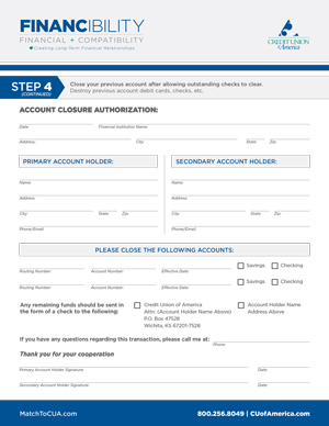 Credit Union switch form inside Switch form example