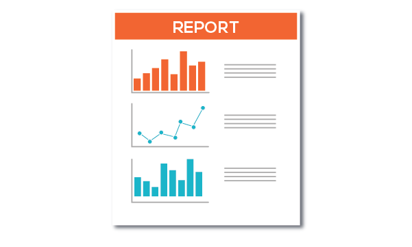 Illustration of marketing results report