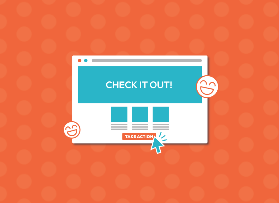 landingpage_mobile web page advertising with landing page and CTA